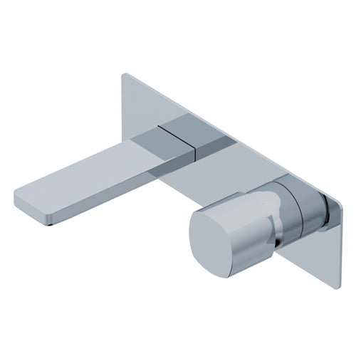 HAPTIC MISCELATORE MONOCOMANDO AD INCASSO PER LAVABO CROMO - CANNA SX L=145MM - PIASTRA ESTERNA - COMPLETO DI PARTI INTERNE - SENZA COMANDO [PR43MC001] O [PR43MC101] 
