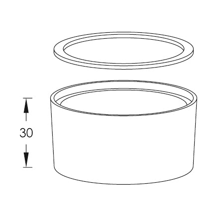 COMPLEMENTI BAGNO DISTANZIALE IN ABS PER PILETTA DI SCARICO CROMO 