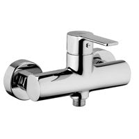 MISCELATORE DOCCIA ESTERNO 1/2' DUPLEX D.TRIESTE BIS SUP.NS.LEVA ABS CON FX ZIGRIN. RED CROMO