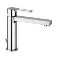 MISCELATORE LAVABO SCARICO AUTOMATICO 1'1/4 PROLUNGATO MEDIO RINGO NERO OPACO
