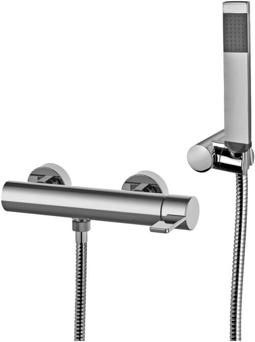 MISCELATORE DOCCIA ESTERNO 1/2' CON DUPLEX DOCCIA MASTER ROCK STEEL LOOKING