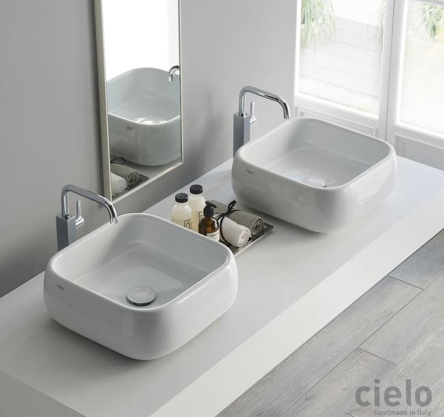 SHUI LAVABO D'APPOGGIO QUADRATO 40 MUSCHIO