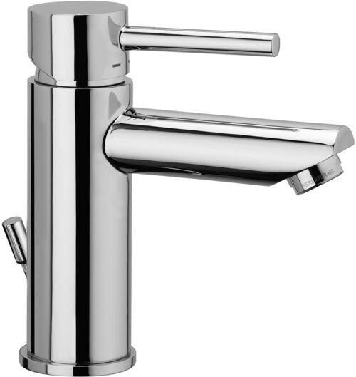 MISCELATORE LAVABO T/C (T.N.ALTO) CON CARTUCCIA ENERGY WATER SAWING APERTA CON AEROGATORE BERRY STICK STEEL LOOKING