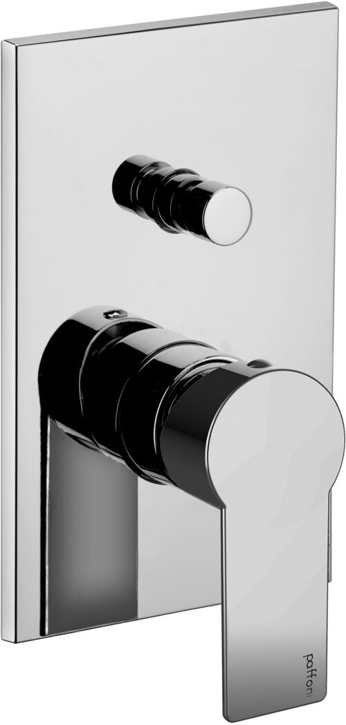 MISCELATORE INCASSO PIASTRA METALLO CON DEVIATORE TANGO STEEL LOOKING