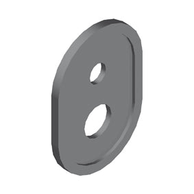 Piastra Termostatico Ovale In Ottone Due Fori Cromo