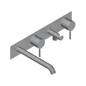 Viva Doppio Miscelatore Vasca Incasso Acciaio Inox Spazzolato