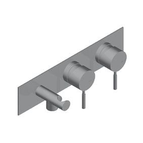 Viva Doppio Miscelatore Doccia Incasso Acciaio Inox Spazzolato