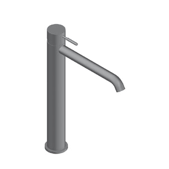 Viva Miscelatore Lavabo Alto Da Appoggio Senza Scarico Acciaio Inox Spazzolato