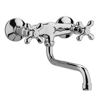 GRUPPO LAVELLO A PARETE CON R VIOLA CROMO + GOLD FINISH