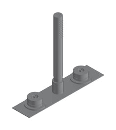 Volante Doppio Miscelatore Bordo Vasca Acciaio Inox Spazzolato