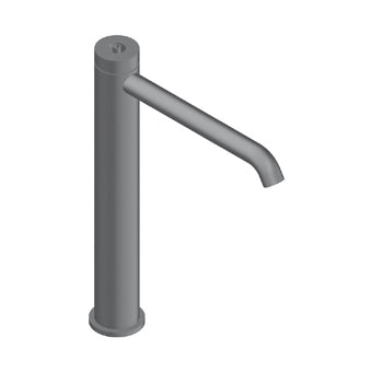 Volante Miscelatore Lavabo Alto Da Appoggio Senza Scarico Acciaio Inox Spazzolato