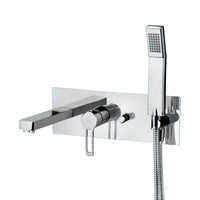 MISCELATORE VASCA INCASSO CON DEVIATORE BOCCA EROGAZIONE E DOCCIA WEST CROMO