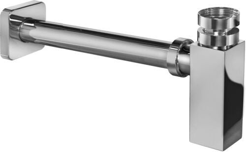 SIFONE COMPLETO 1'1/4 QUADRO DOMINO STEEL LOOKING 
