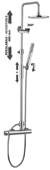 COLONNA REGOLABILE MASTER PLUS+C/DEV+D.BIRILLO+SOF.MASTER+ SK168R CROMO