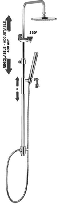 COLONNA MASTER TOP KING DEV+FX SILV+D.MASTER+SOF.MAST. KING SENZA MISCELATORE CROMO