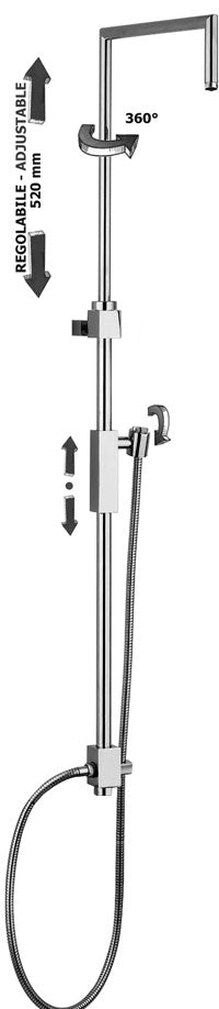 COLONNA REGOLATORE SYNCRO PLUS CON DEV SENZA DOCCIA SENZA SOFFIONE CON FLEX OTTONE SENZA MISCELATORE