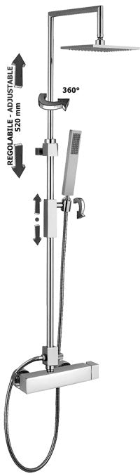 COLONNA REGOLATORE SYNCRO PLUS CON DEV+D.SYNCRO+SOF.SYNCRO+ FX D.A.+LEC168R CROMO