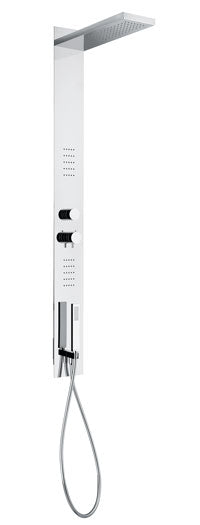 COLONNA A PANNELLO STAR TERMOSTATICA RETTANGOLARE CON DOC. SYNCRO E FLX SILVER CROMO