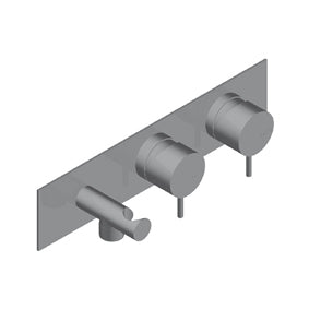 Zero Doppio Miscelatore Doccia Incasso Acciaio Inox Spazzolato