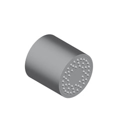 Zero Soffione Cilindrico Mughetto In Acciaio Acciaio Inox Spazzolato