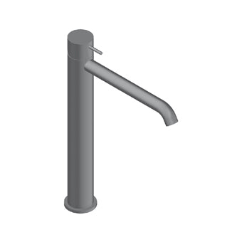 Zero Miscelatore Lavabo Alto Da Appoggio Senza Scarico Acciaio Inox Spazzolato