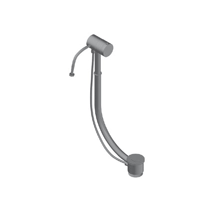 Zero Colonna In Acciaio Per Scarico Vasca Con Erogatore L 45 55 Cm Acciaio Inox Spazzolato