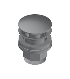 Zero Scarico Manuale click Clack Per Lavabi Senza Troppo Pieno Acciaio Inox Spazzolato