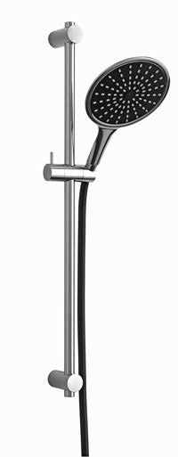 SALISCENDI ODEON (ASTA MAJORCA D.20.5 L73CM+ DOC.ODEON MONOGETTO+FX.PVC NERO) CROMO