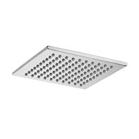 Soffione Quadro 200x200 In Metallo Syncro Con Snodo Cromo