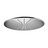 SOFFIONE TONDO DIAMETRO 400 TURBO IN METALLO CON SNODO 1/2 CROMO